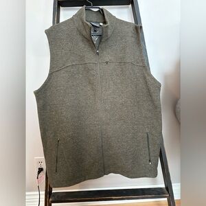 Ibex Olive Green Merino Wool Blend Full Zip Vest XXL Outdoor Hiking
